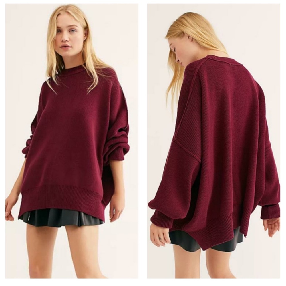 Free People Easy Street Tunic Sweater Size Large